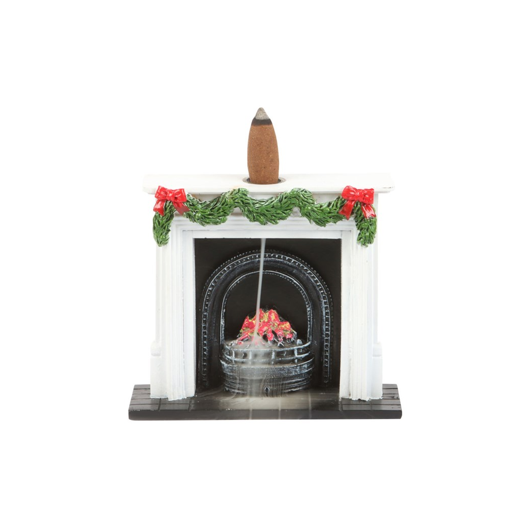 N/A Christmas Fireplace Backflow Incense Burner -
