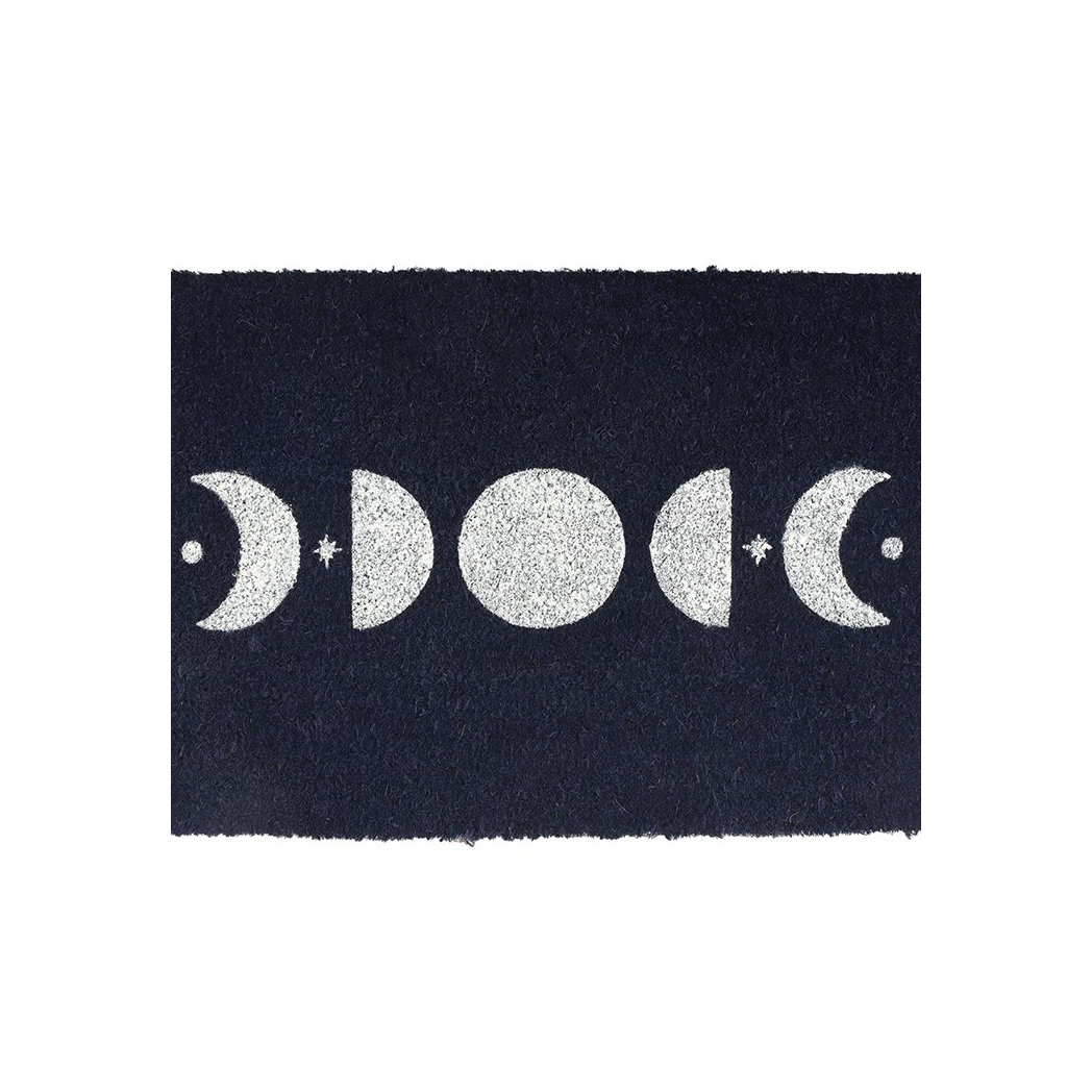Dark Blue Moon Phase Doormat: Welcome Guests Under a Celestial Sky