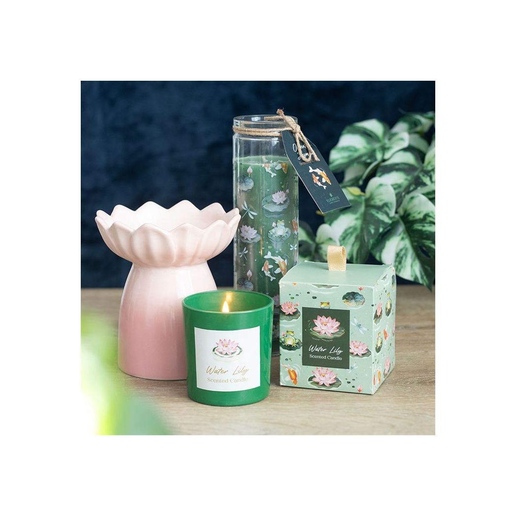N/A Pink Water Lily Oil Burner and Wax Warmer -