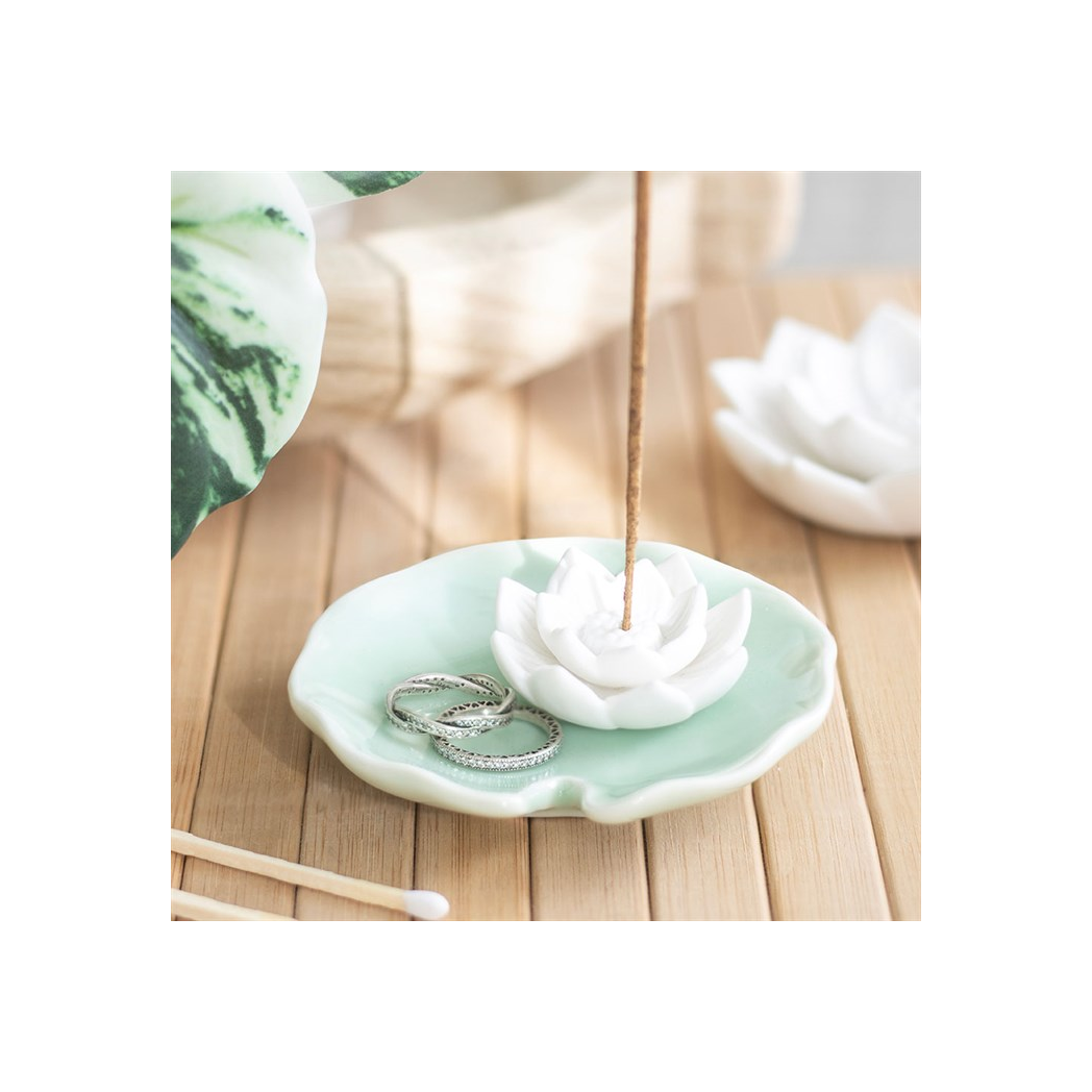 N/A Lotus Flower Incense Stick Holder and Trinket Dish -