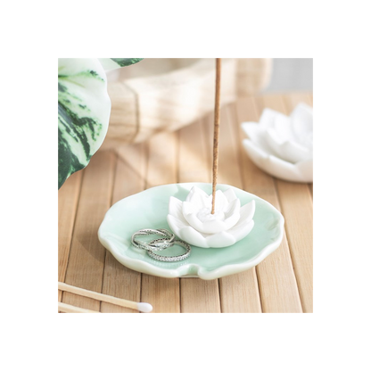 N/A Lotus Flower Incense Stick Holder and Trinket Dish -