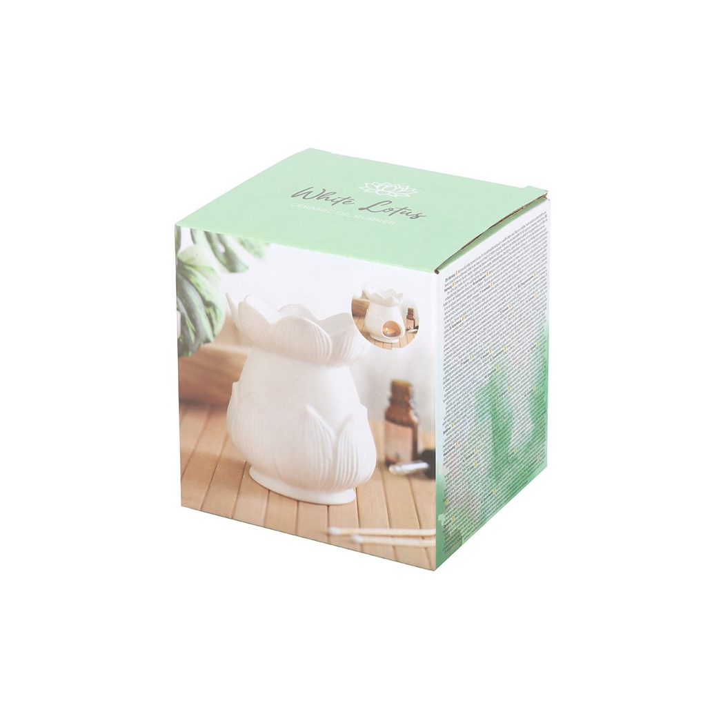 N/A White Lotus Flower Oil Burner -