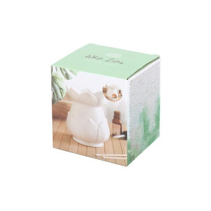 N/A White Lotus Flower Oil Burner -