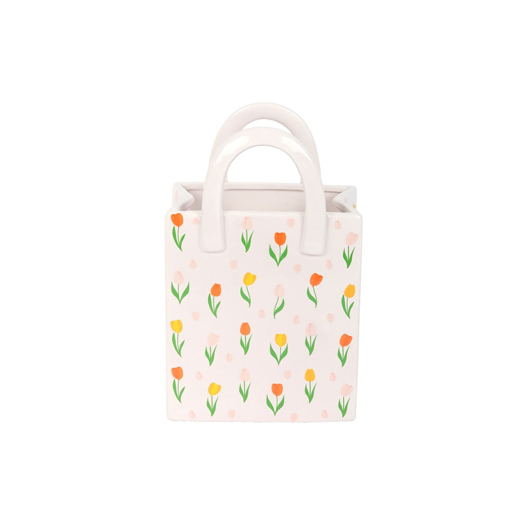 Charming Tulip Print Flower Vase: Elevate Your Floral Displays