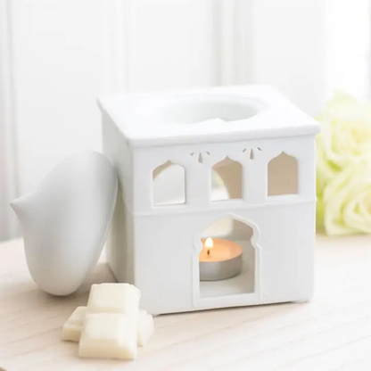 N/A Off White Mosque Oil Burner and Incense Cone Holder -