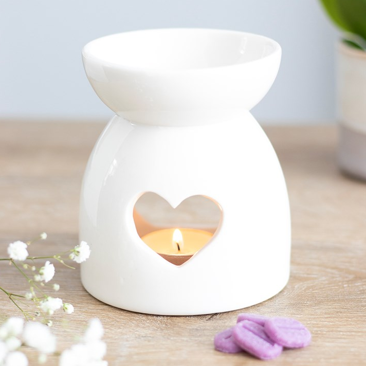 N/A White Heart Cut Out Oil Burner -