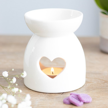 N/A White Heart Cut Out Oil Burner -