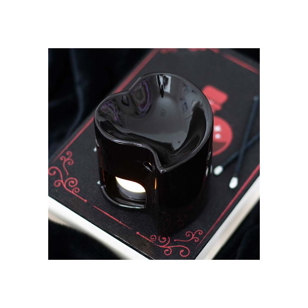 N/A Black Heart Oil Burner and Wax Warmer -