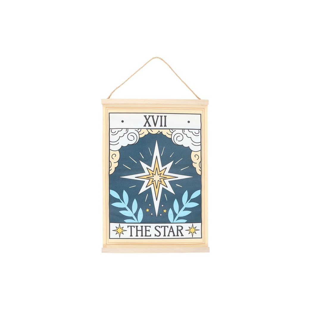 Star Tarot Wall Hanging – Vintage Celestial Fabric Decor