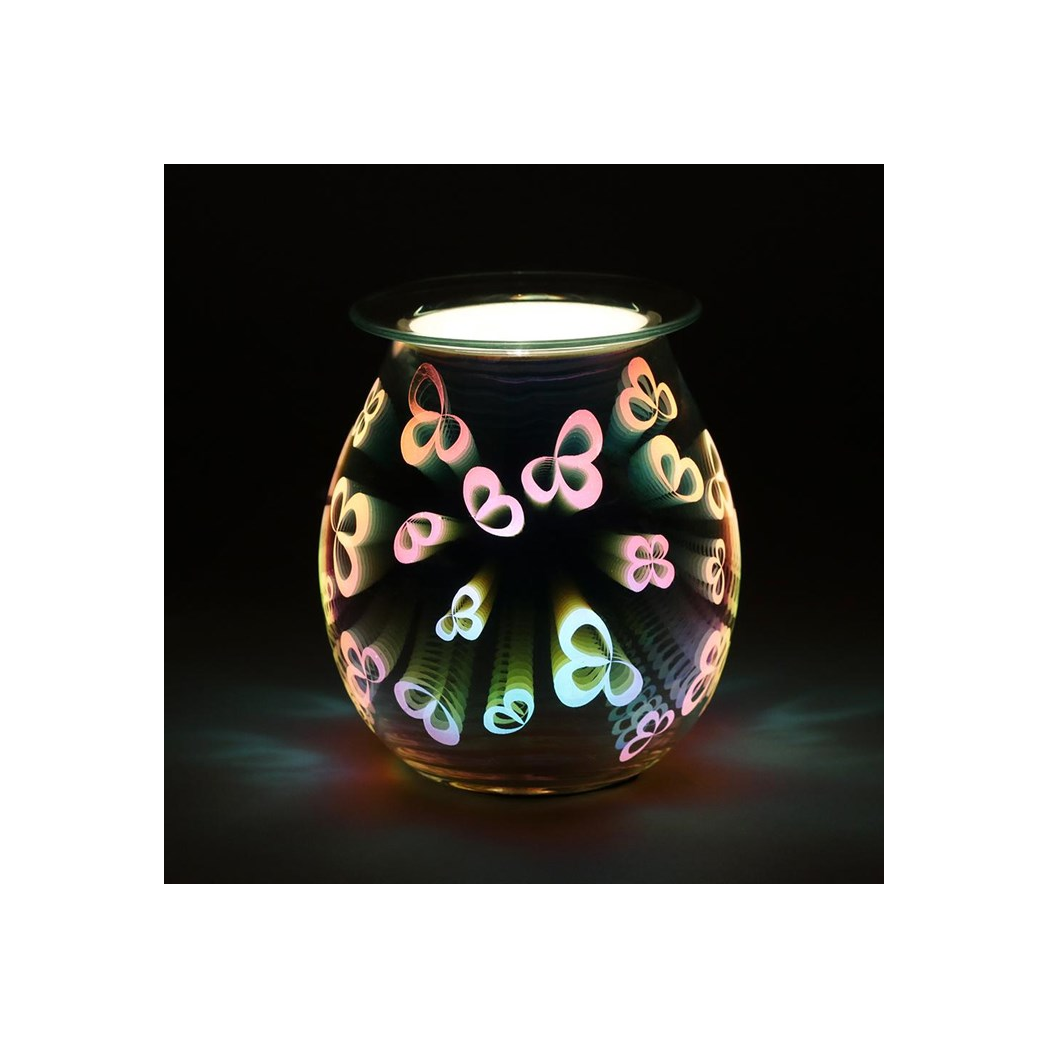 N/A 3D Flower Petal Light Up Electric Oil Burner -