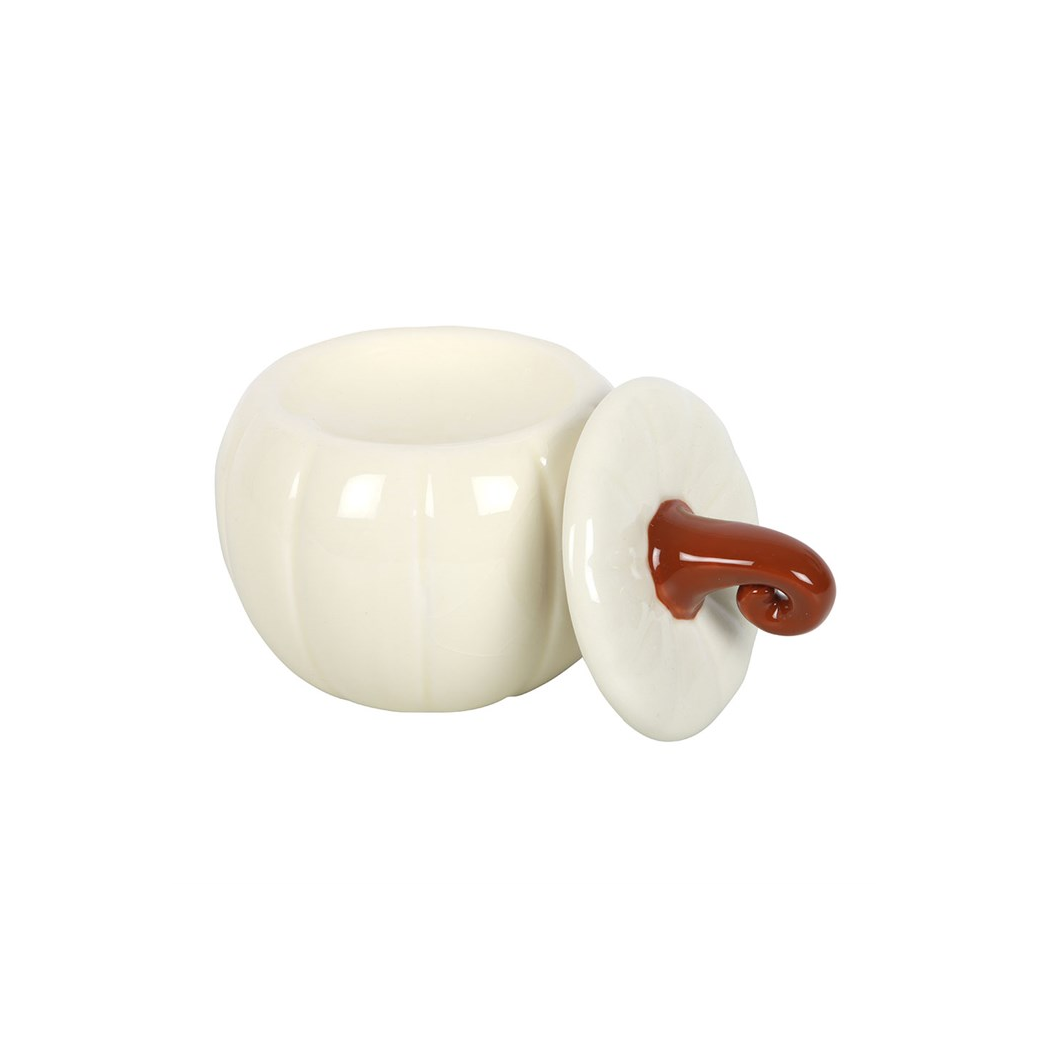 N/A White Curly Pumpkin Oil Burner -