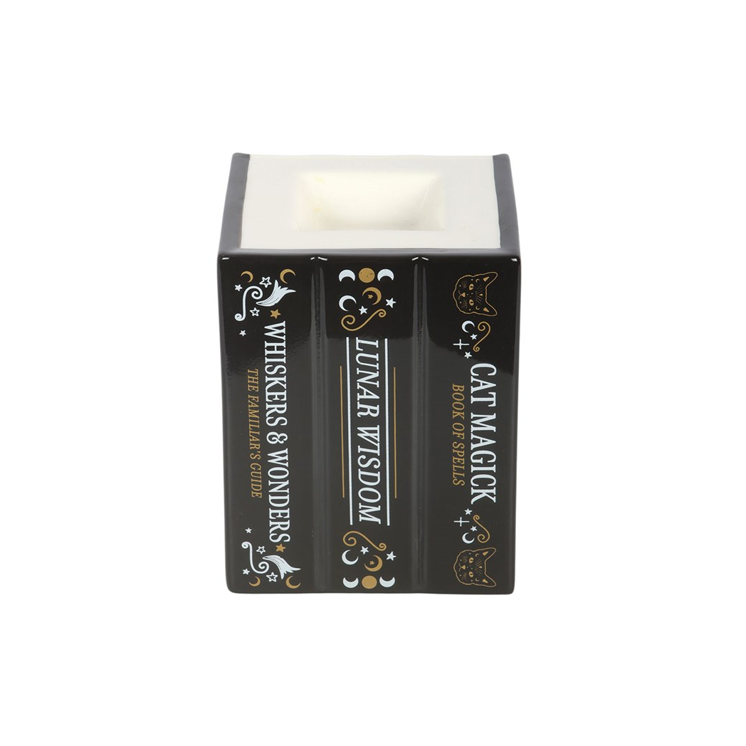 N/A Black Cat Book of Spells Oil Burner and Wax Warmer -