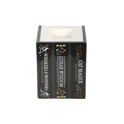 N/A Black Cat Book of Spells Oil Burner and Wax Warmer -