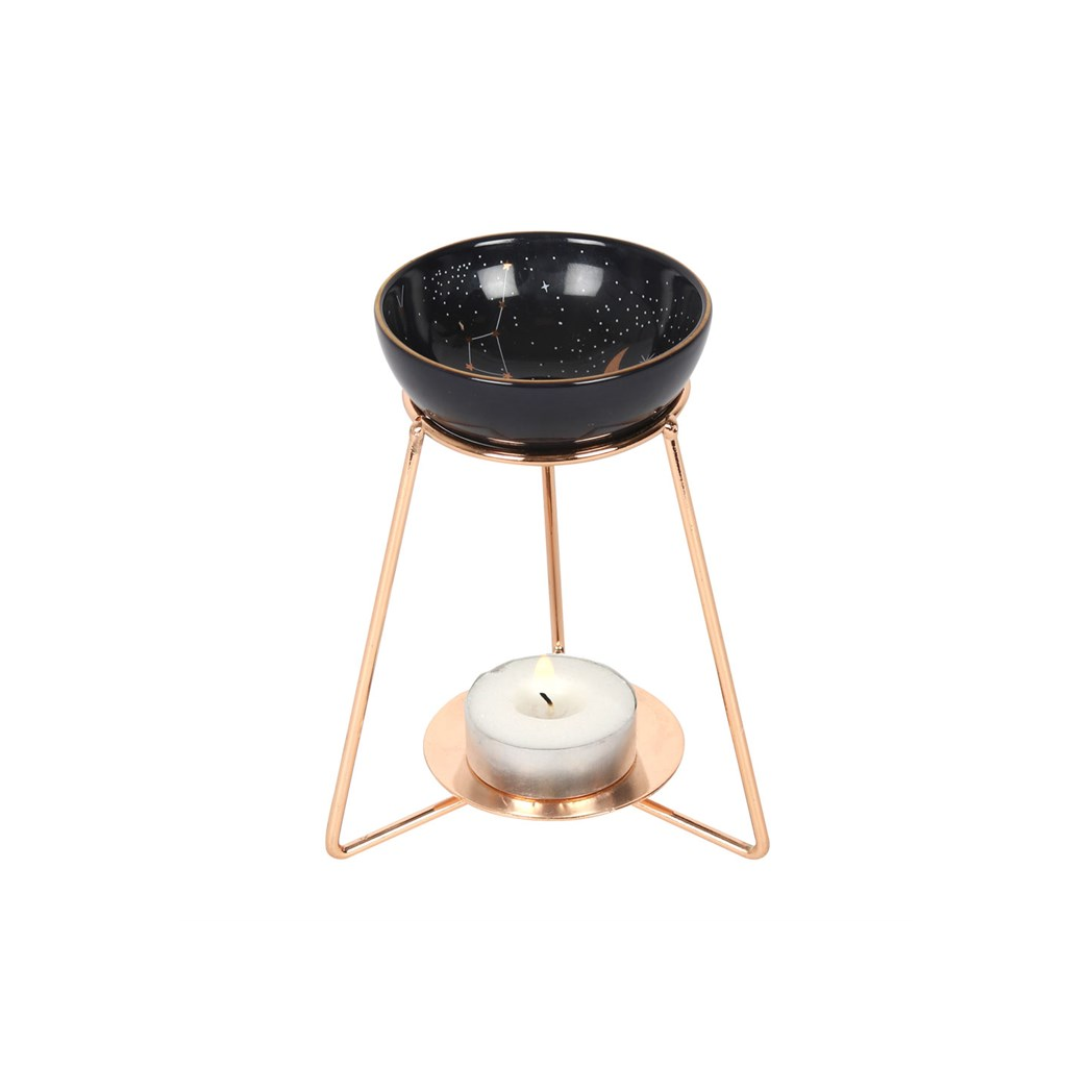 N/A Purple Star Sign Oil Burner on Metal Base -