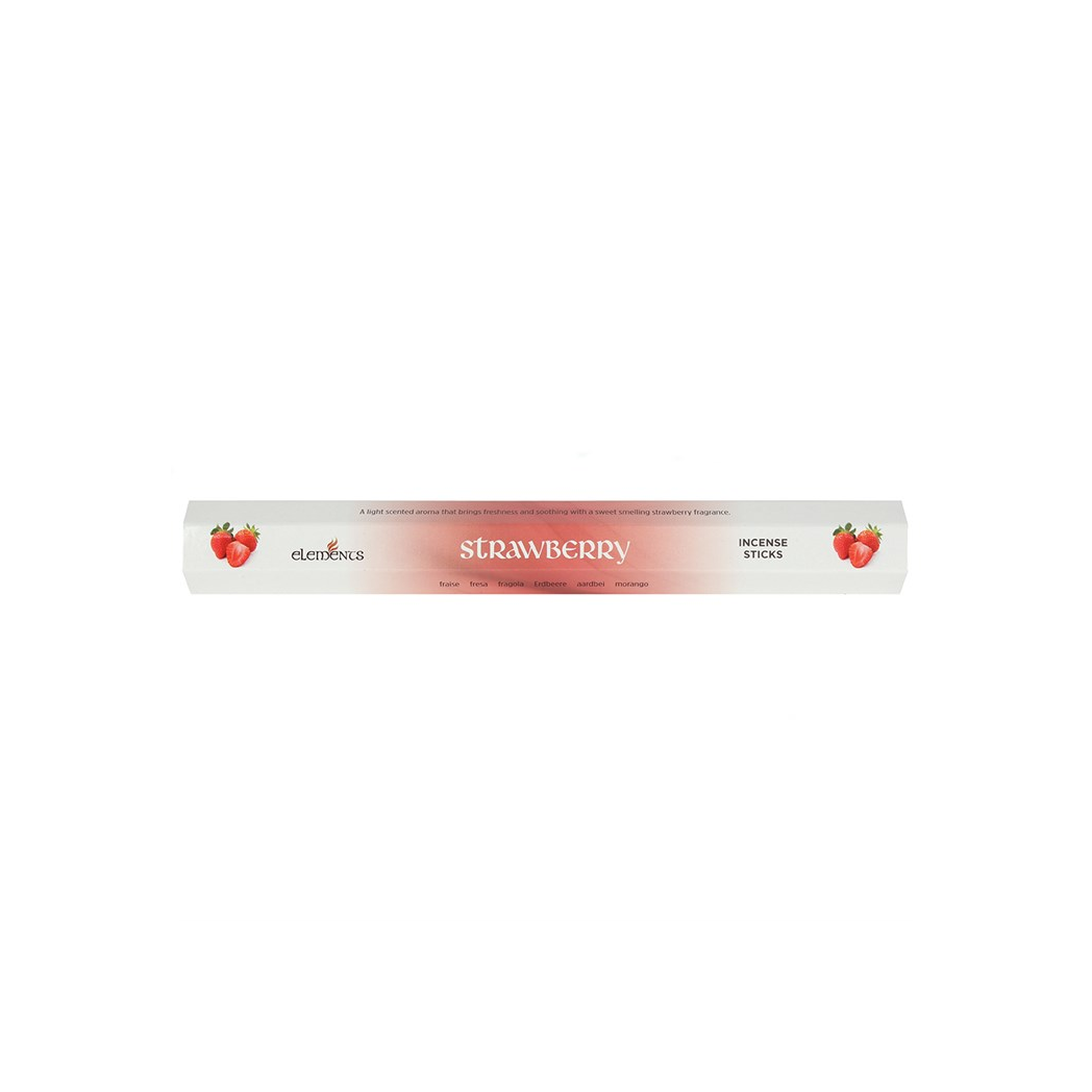 Elements Strawberry Incense Sticks – Set of 6 Packs (120 Sticks)