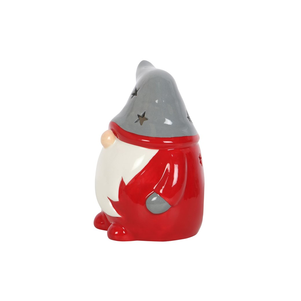N/A Red and Grey Gonk Tealight Holder -