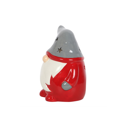 N/A Red and Grey Gonk Tealight Holder -