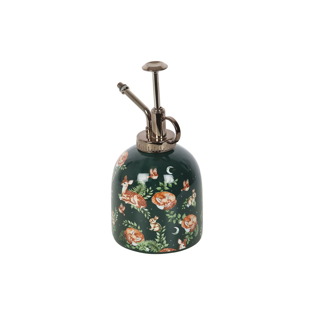 Charming Ceramic Plant Mister with Woodland Print for Happy Plants