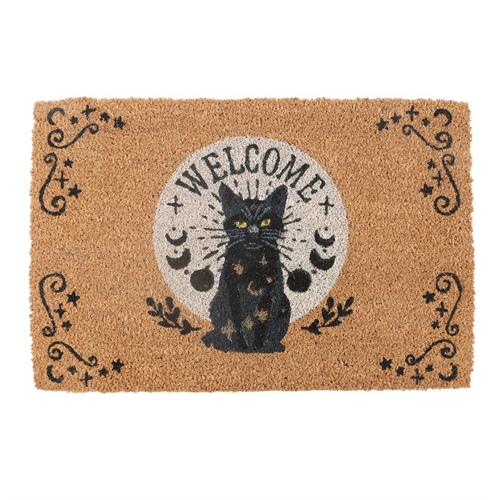 Enchant Your Entryway with the Black Magick Cat Doormat