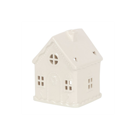 N/A White Gingerbread House Tealight Holder -