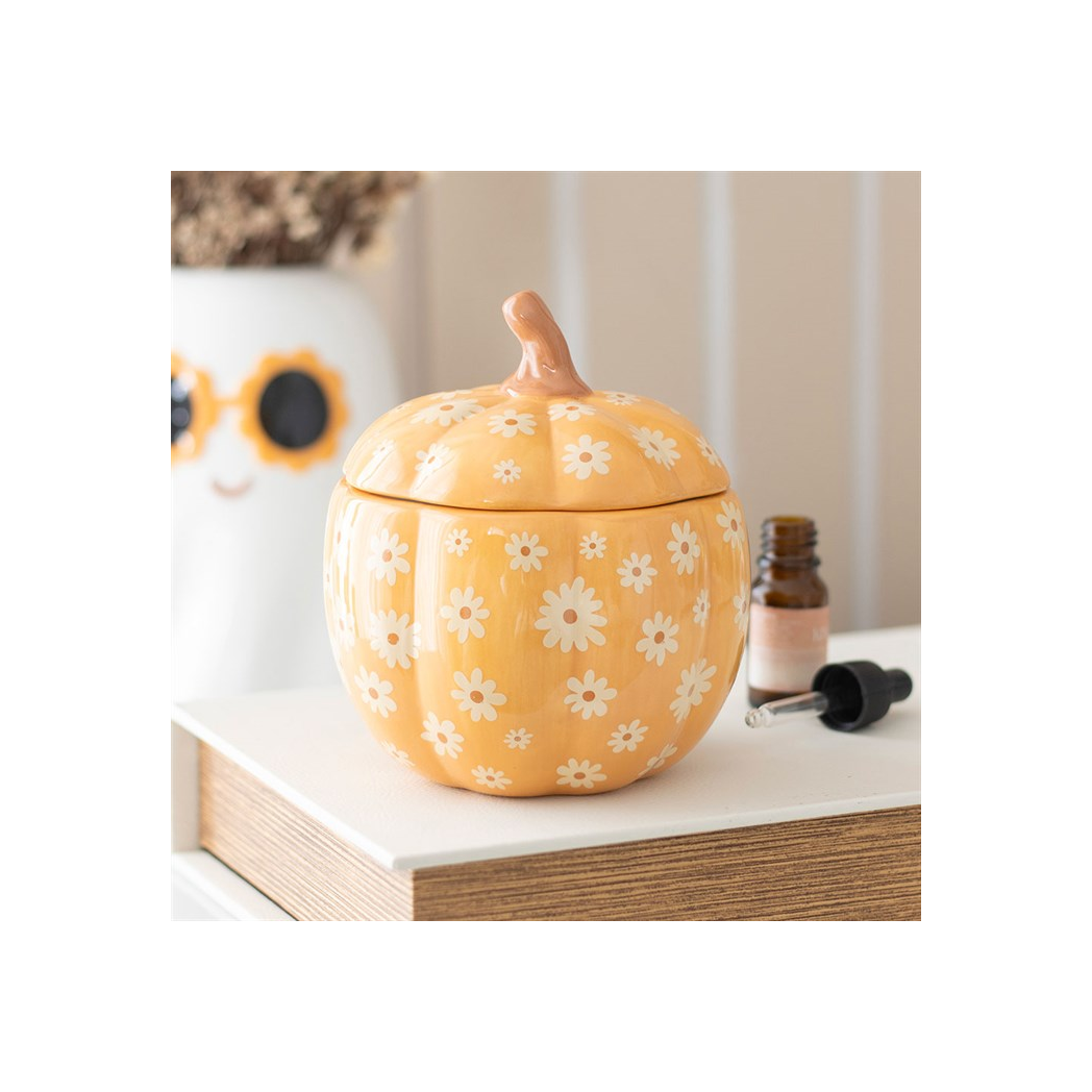 N/A Groovy Floral Pumpkin Oil Burner -