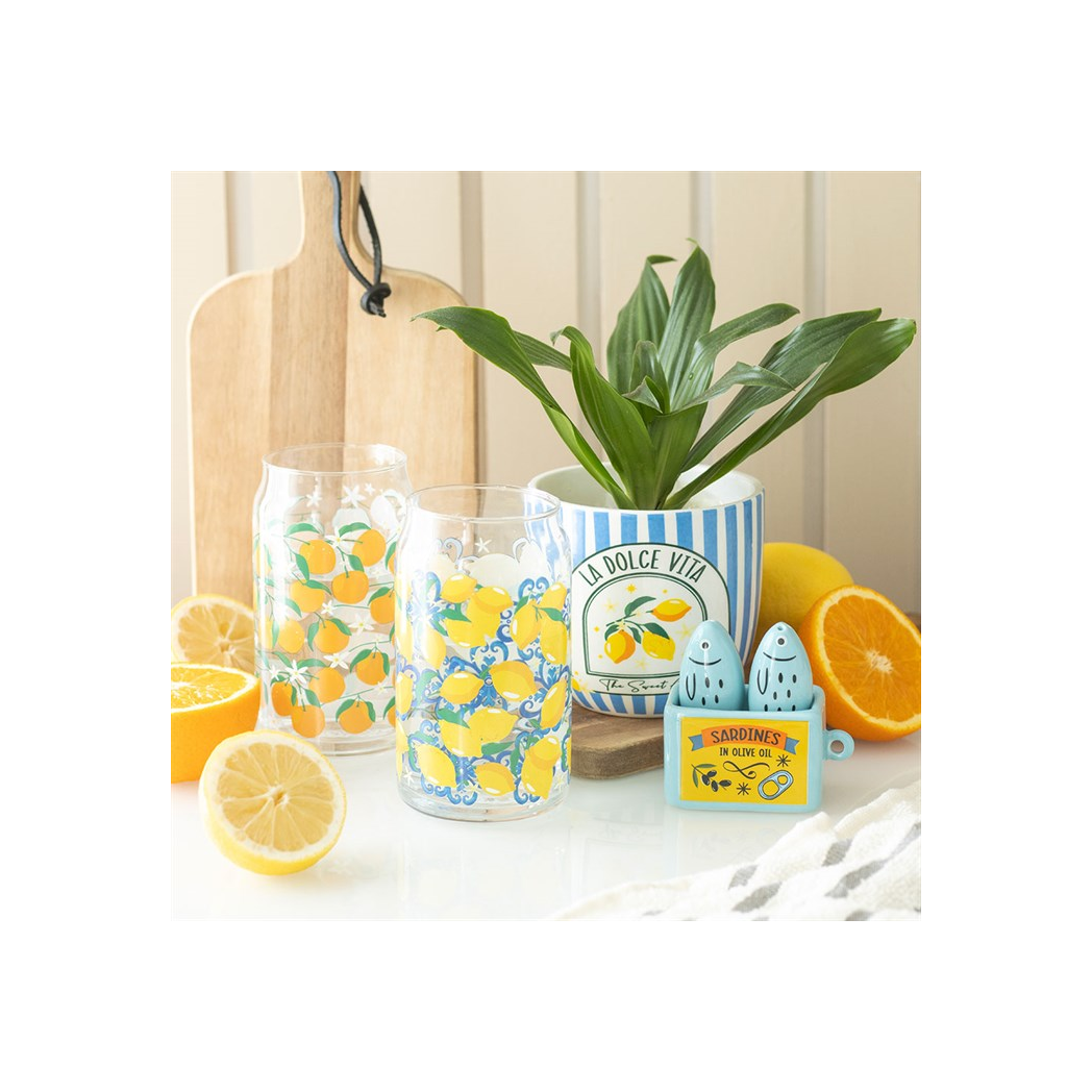 Charming Blue Striped Plant Pot for Your Coastal Decor