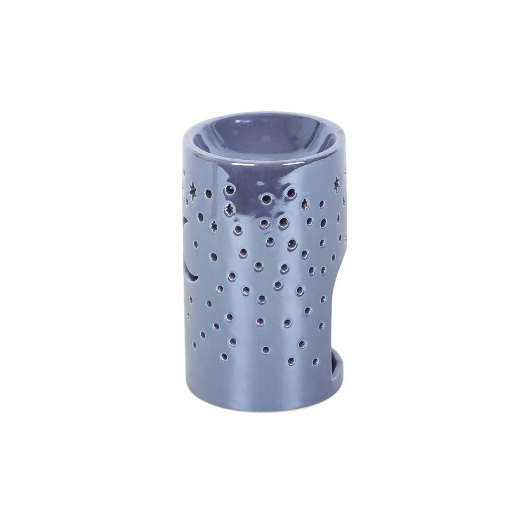 N/A Iridescent Purple Moon Pillar Oil Burner -