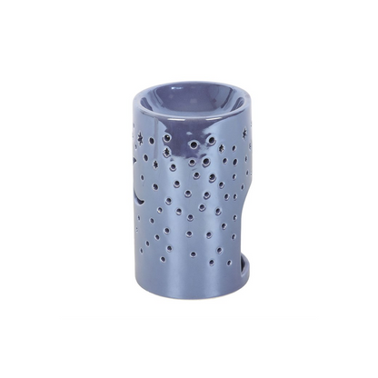 N/A Iridescent Purple Moon Pillar Oil Burner -