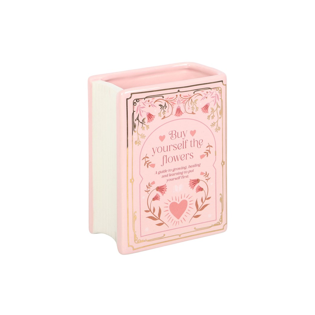 Charming Pink Book Shaped Vase for Literary Lovers