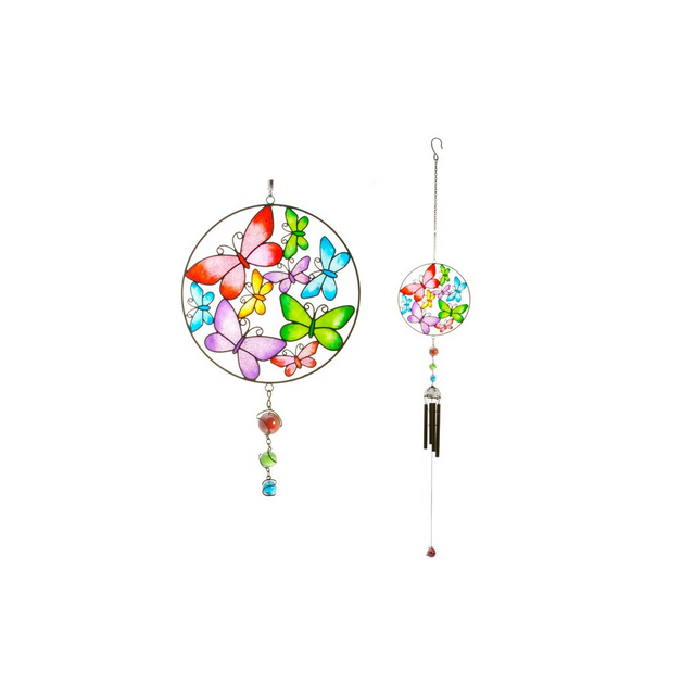 Butterfly Wind Chime – Colourful Circular Design
