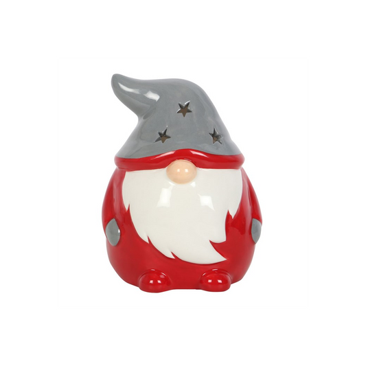 N/A Red and Grey Gonk Tealight Holder -