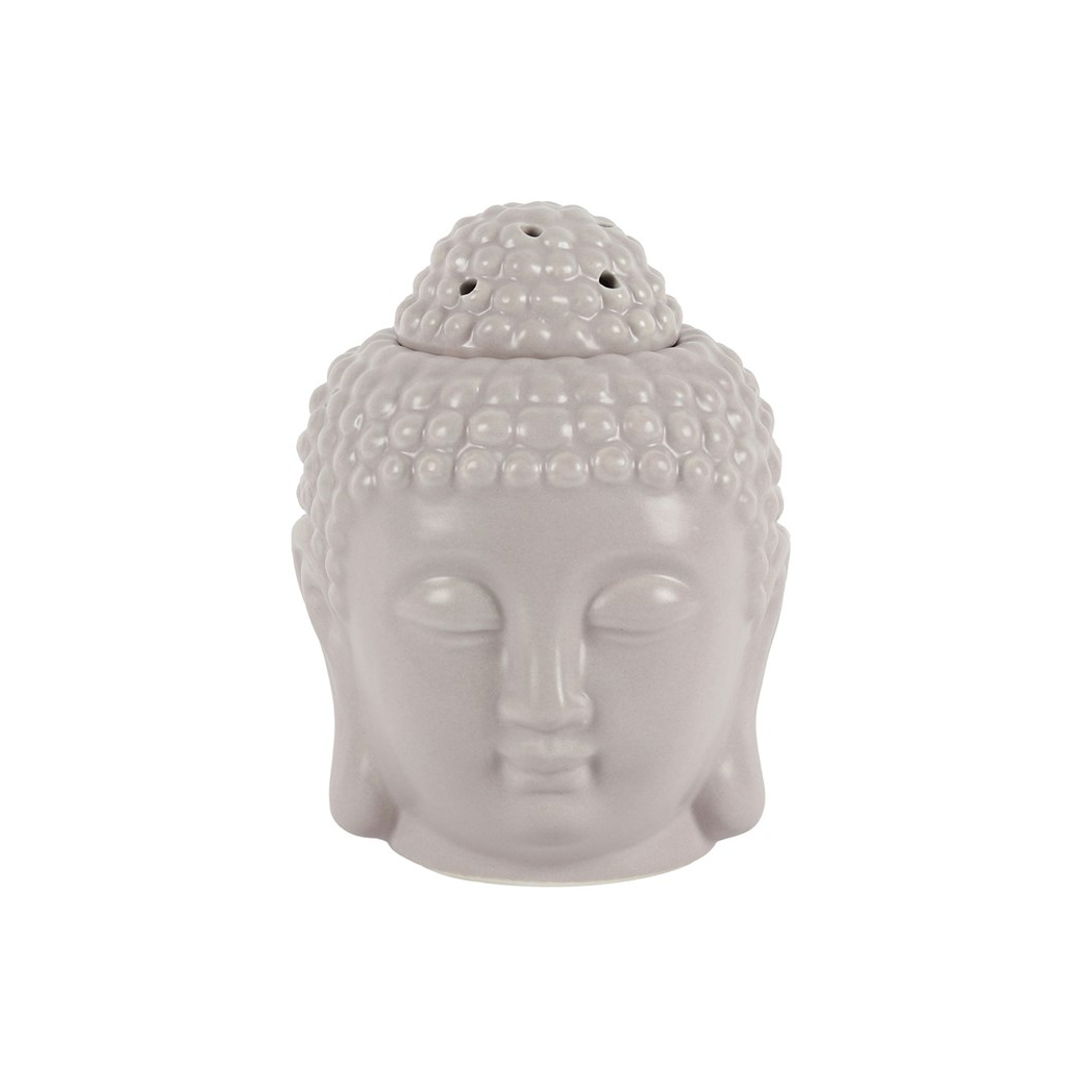 N/A Small Grey Buddha Head Oil Burner -