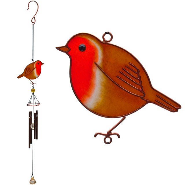 Robin Wind Chime – Handcrafted Garden Decoration