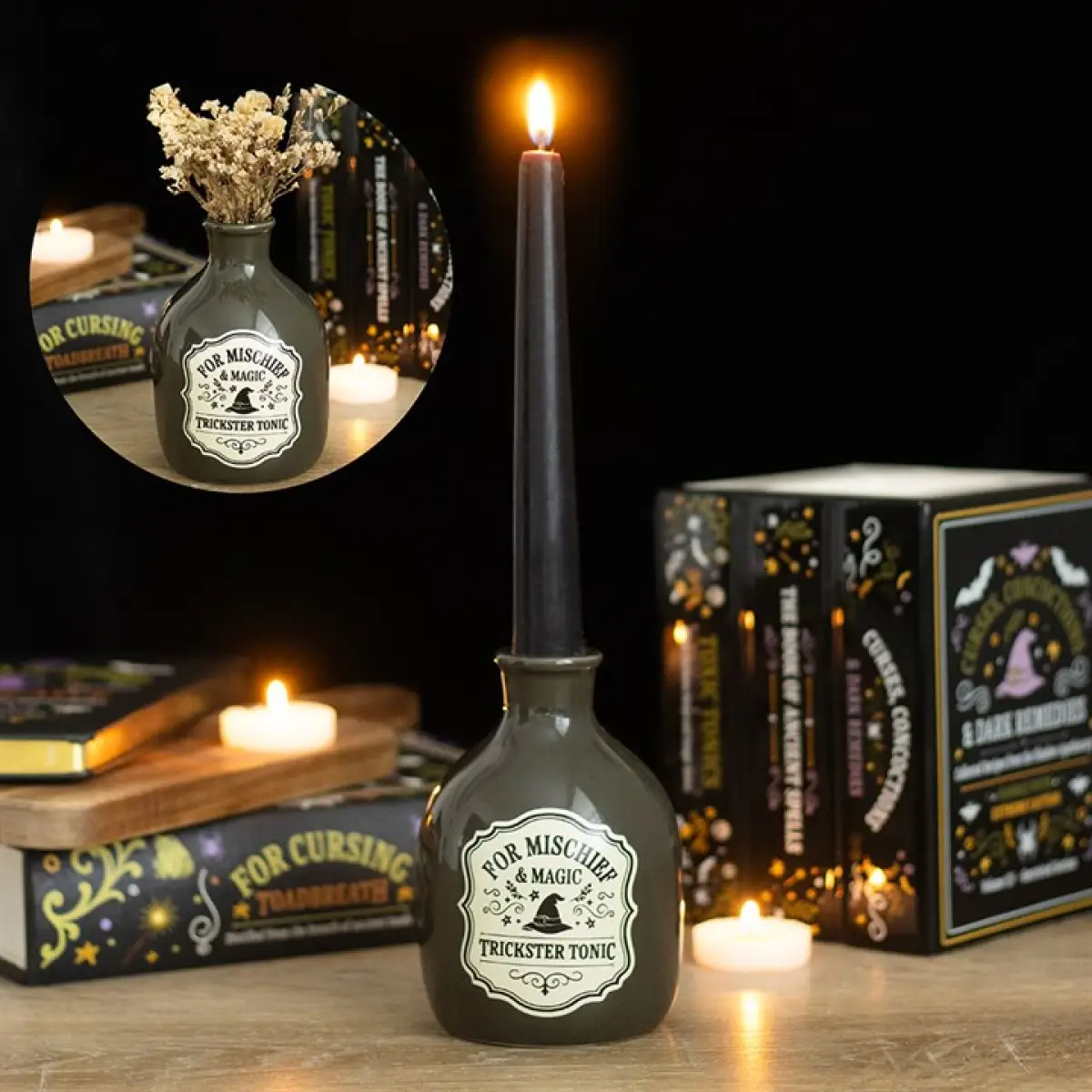 N/A Mischief and Magic Potion Bottle Vase and Candle Holder -