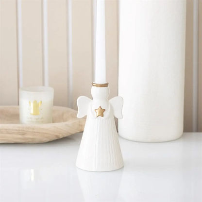 N/A Star Angel Taper Candle Holder -