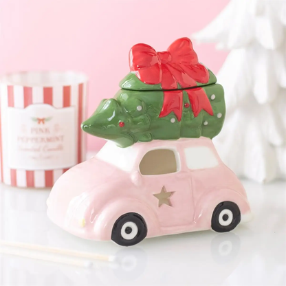 N/A Pink Car with Christmas Tree Oil Burner -