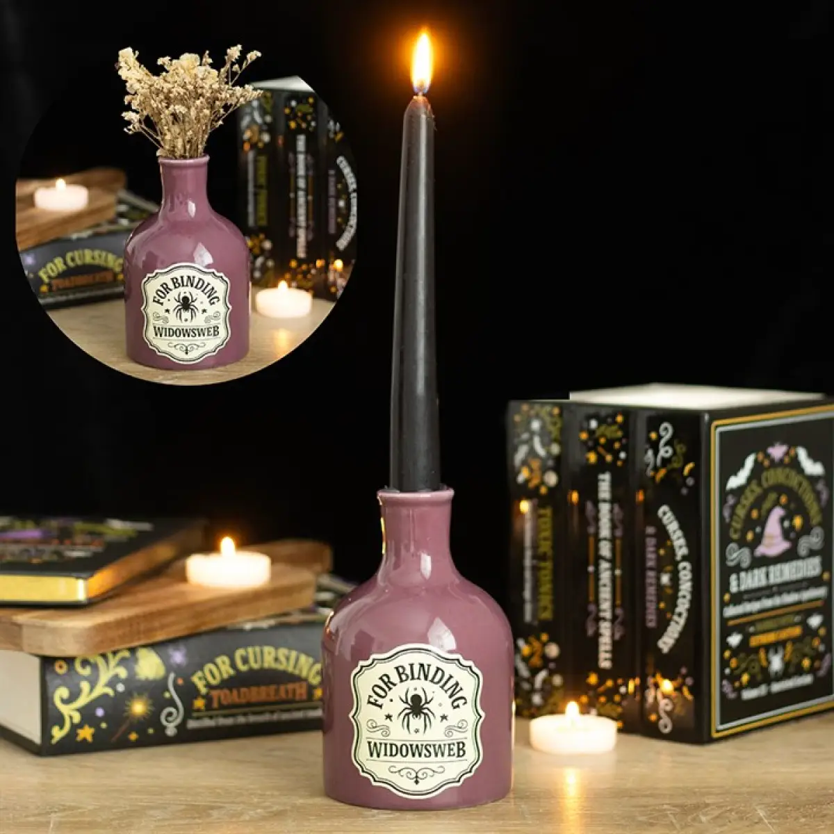 N/A Widowsweb Potion Bottle Vase and Candle Holder -