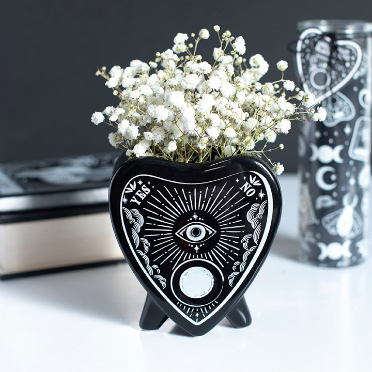 Enchant Your Space with the Black Planchette Flower Vase - A Bold Statement Piece