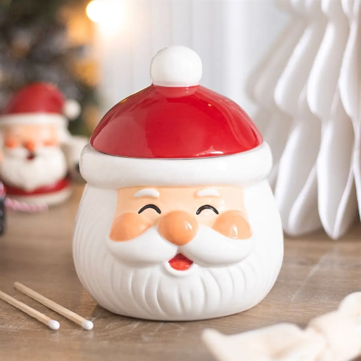 N/A Jolly Santa Christmas Oil Burner and Wax Warmer -