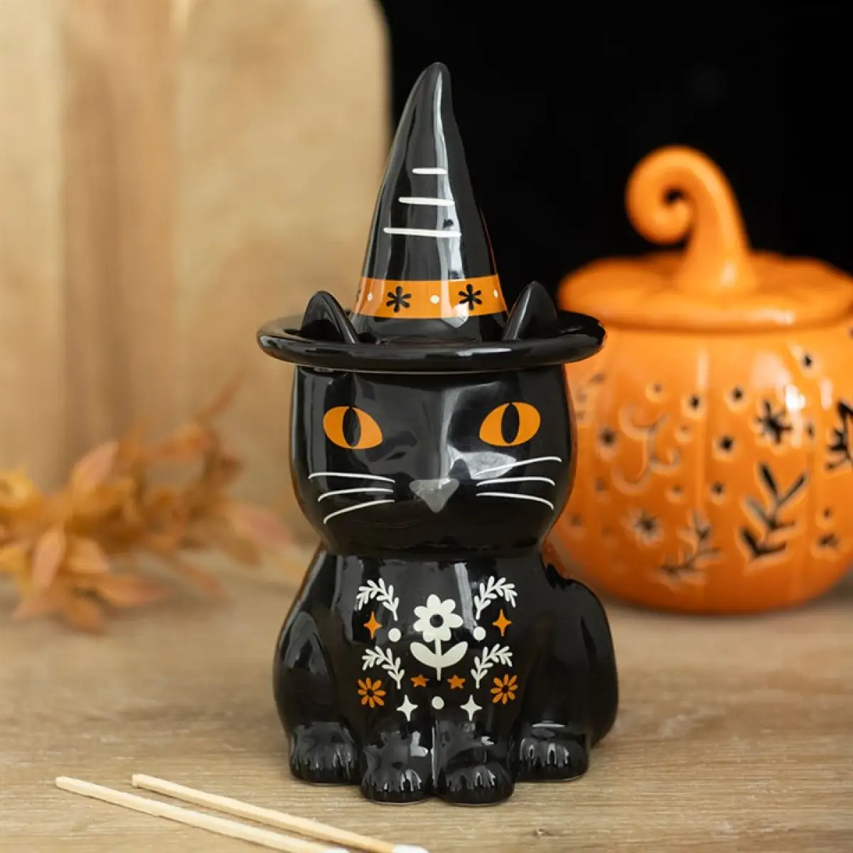 N/A Frightful Folk Black Cat Oil Burner -