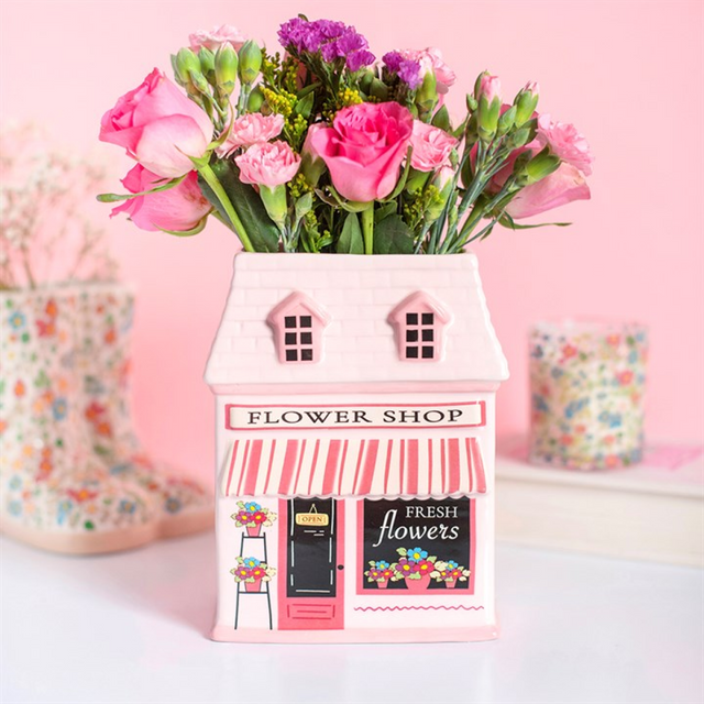 Flower Shop Shaped Vase - Bring Home a Whimsical Touch of Floral Joy