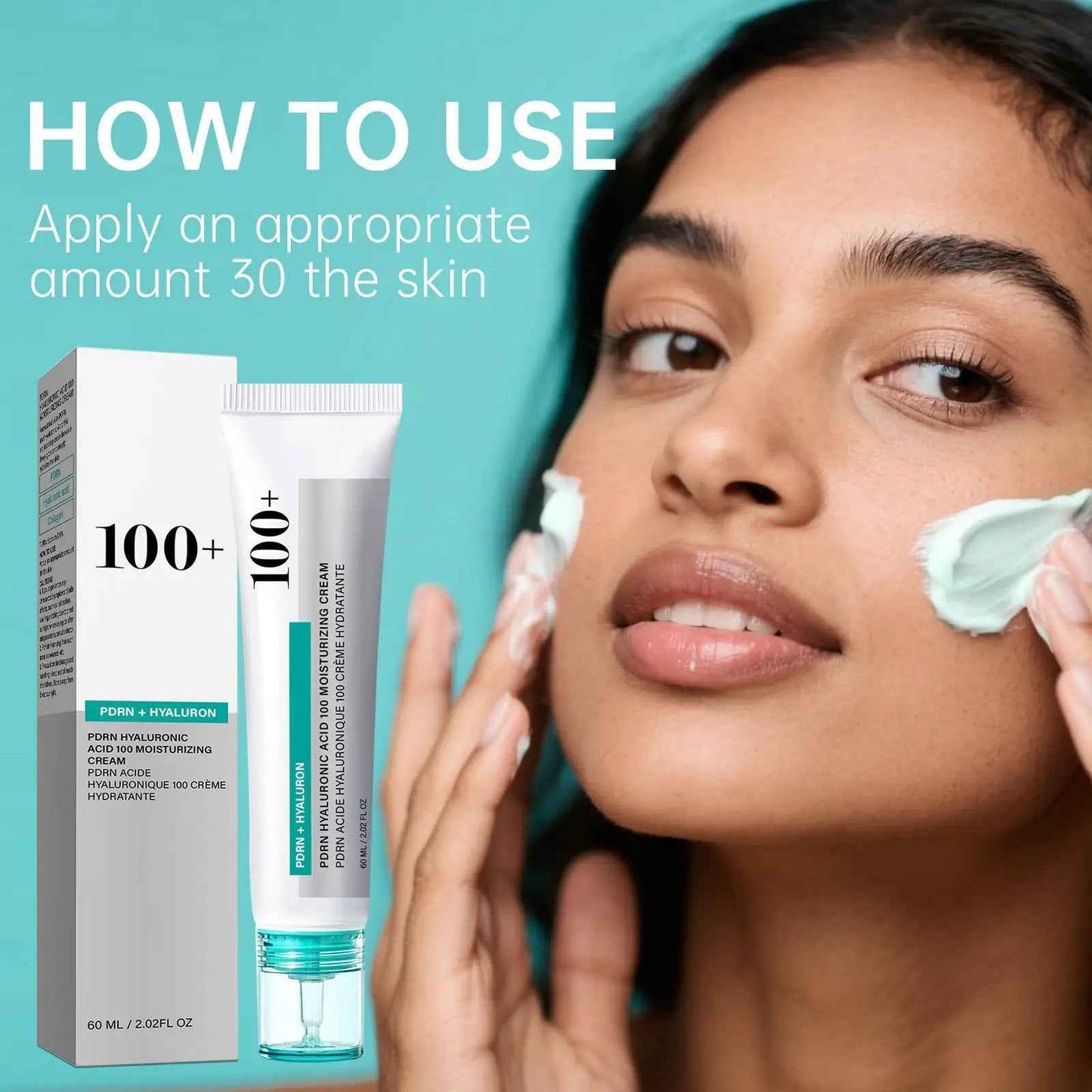 PDRN Hyaluronic Acid 100 Moisturizing Cream - Deep Hydration for Radiant Skin 60 ML